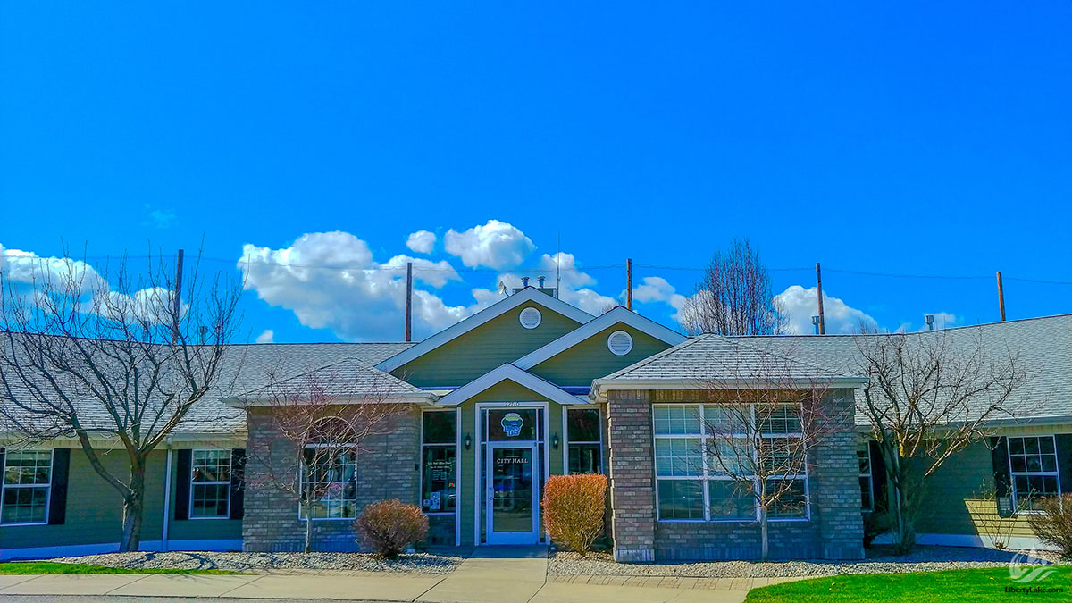Liberty Lake City Hall in Spring