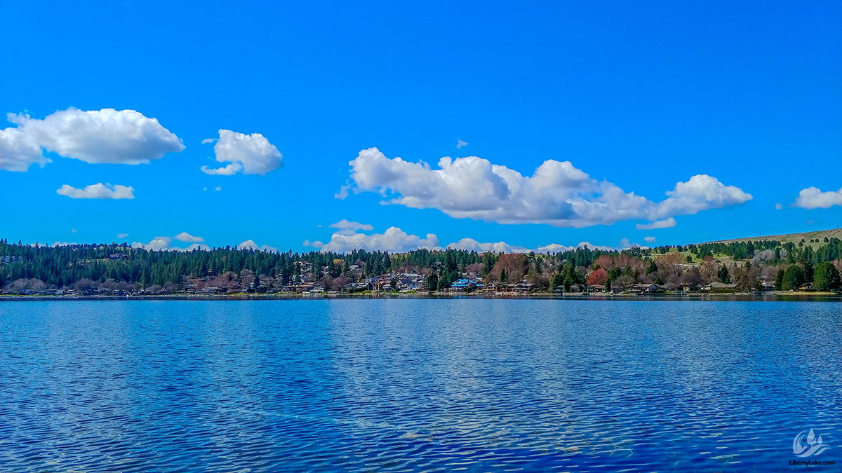 Liberty Lake clouds and shoreline