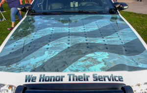 tribute car hood