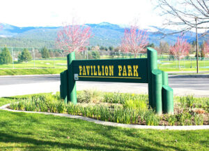 pavillion park sign