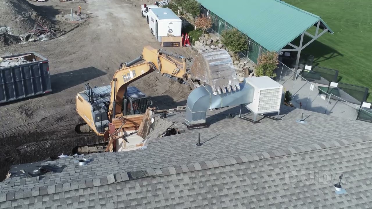 Trailhead Golf Course Clubhouse Demolition (Day 1) Liberty Lake Gazette